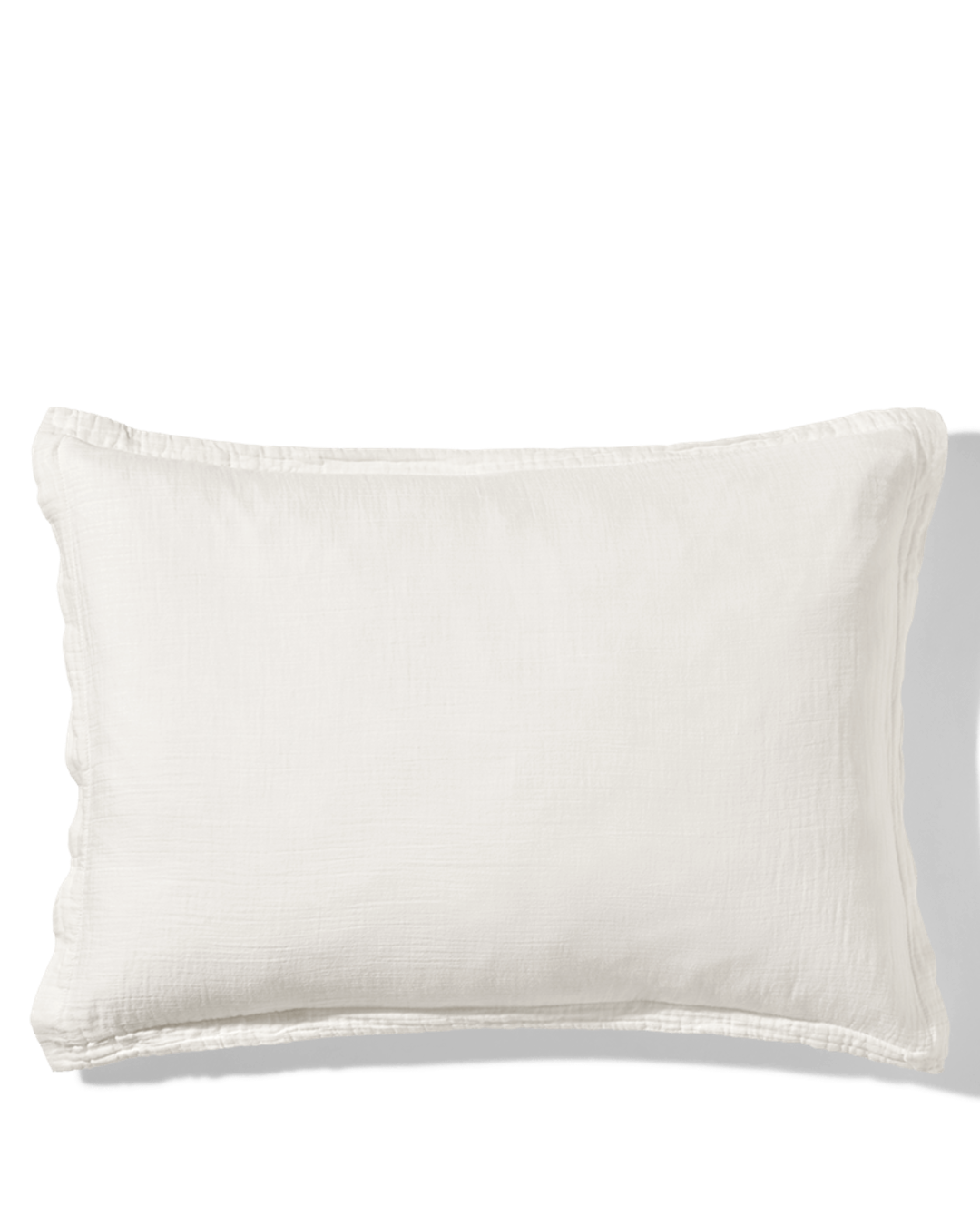 Merci - Cotton gauze pillowcase - Meudon White