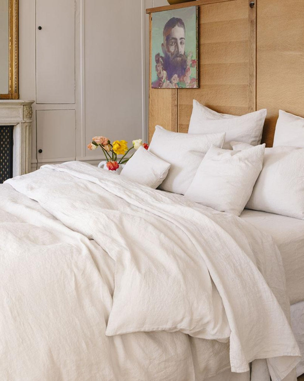 Merci - Washed linen pillowcase - Stone