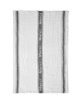 Merci - Washed linen tea towel - White and black