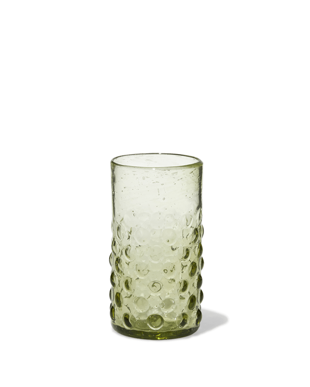 Verre Bulles En Verre Soufflé - Vert Olive