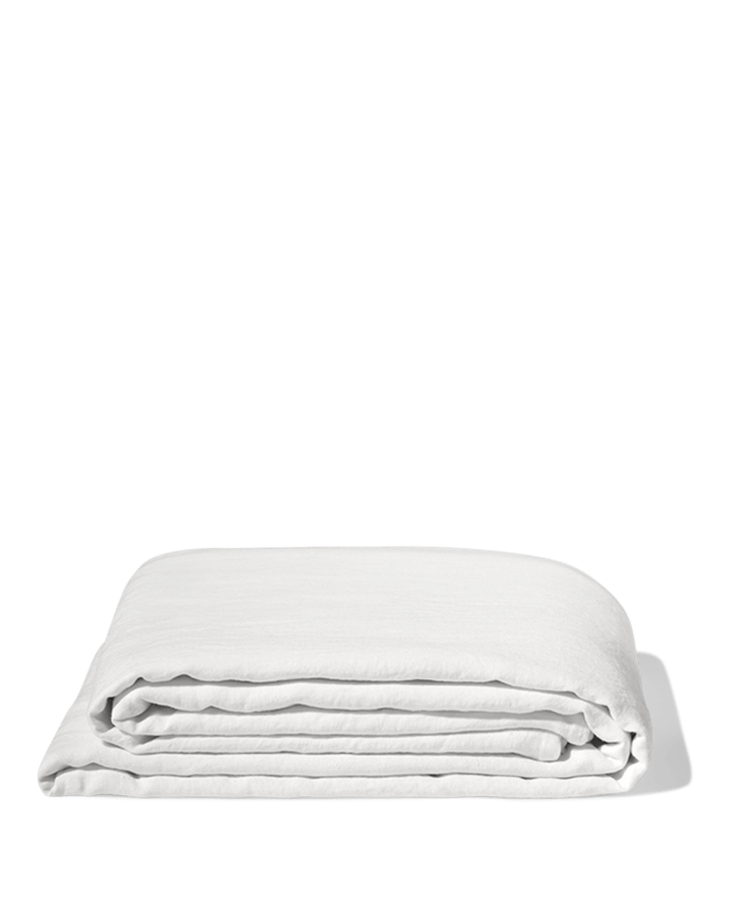 Merci - Washed linen flat sheet - Optical White