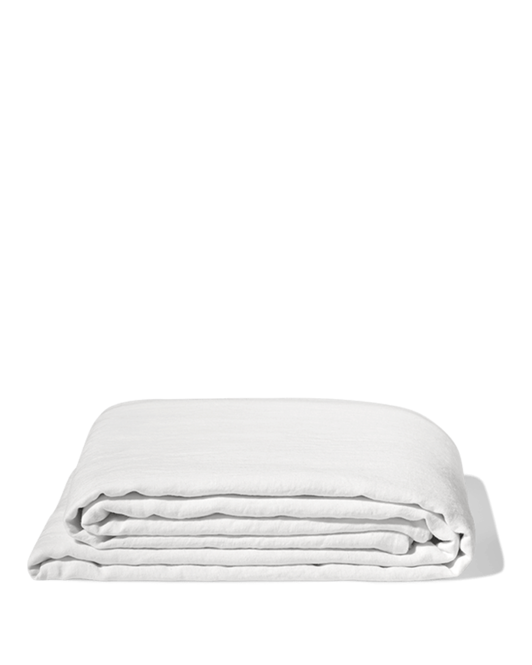Merci - Washed linen flat sheet - Optical White