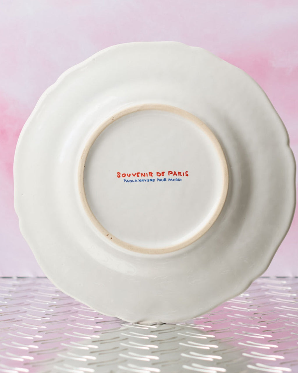 Merci - Assiette Plate En Faïence Huîtres