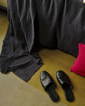 Merci - Drap Plat En Gaze De Coton - Gris Fusain