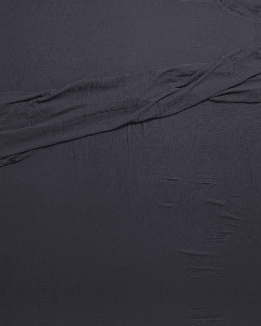 Merci - Cotton gauze flat sheet - Charcoal Grey