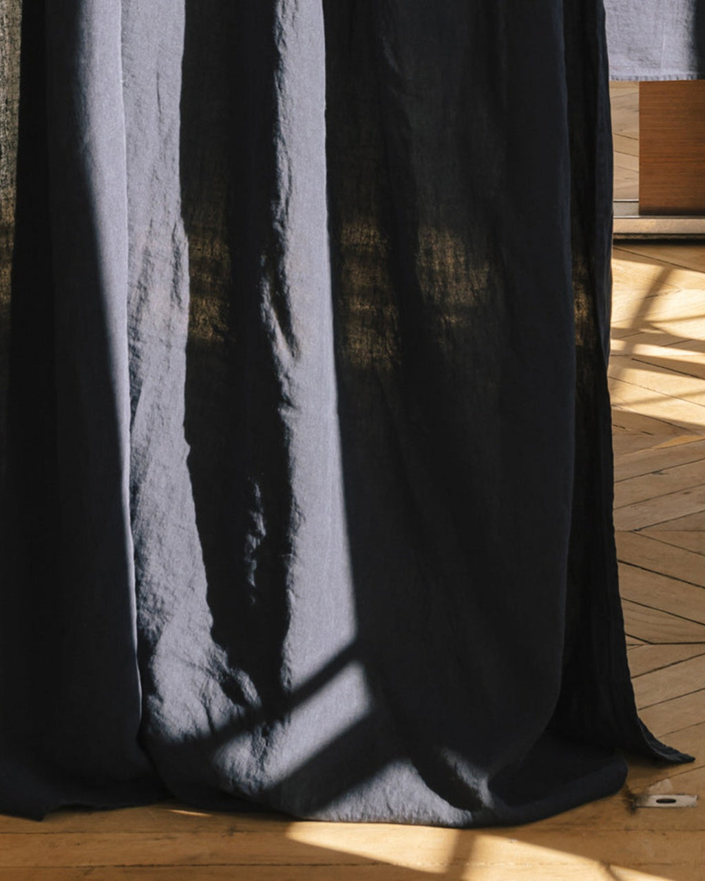 Merci - Washed linen curtain - Ink Blue