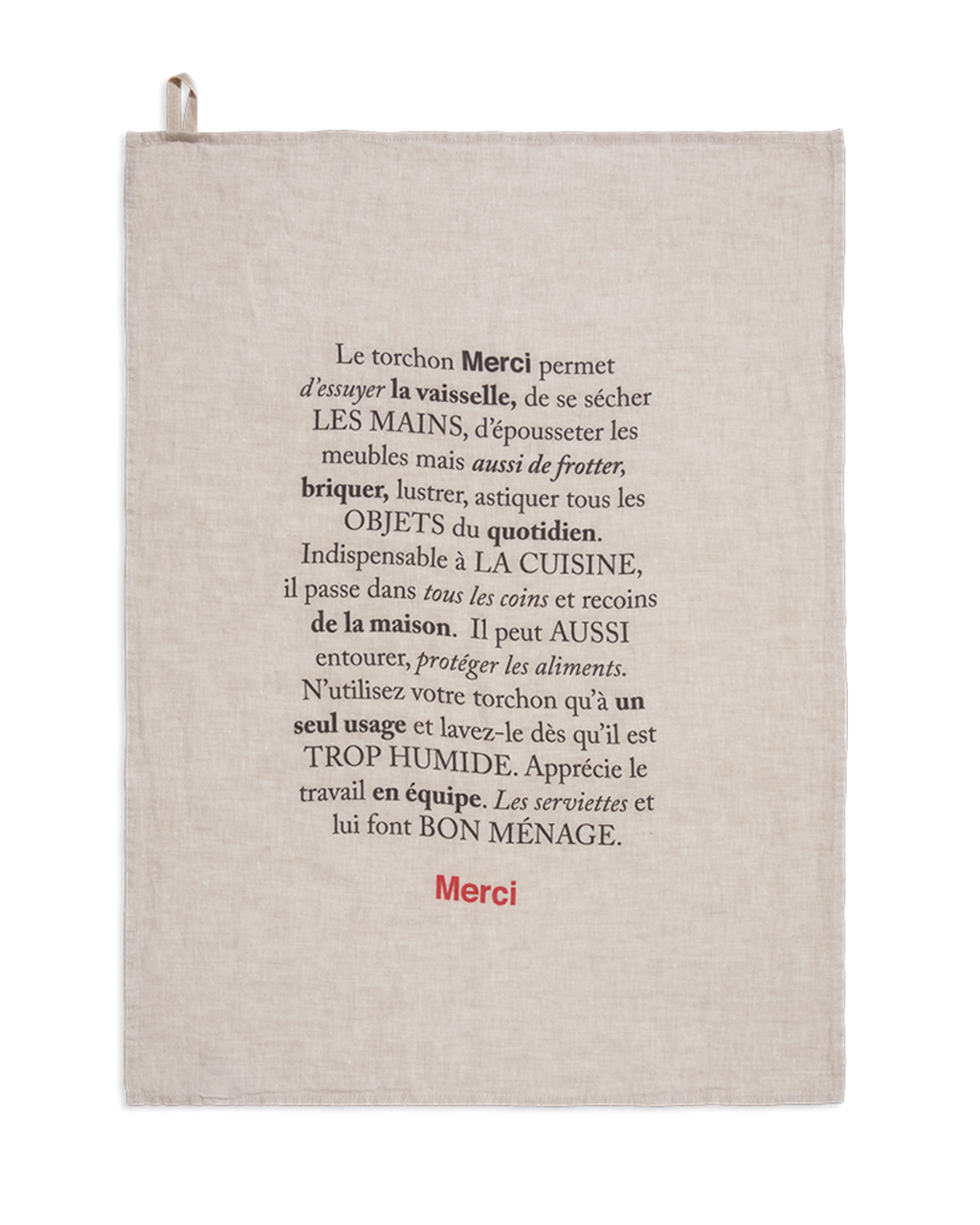 Torchon Merci - Naturel
