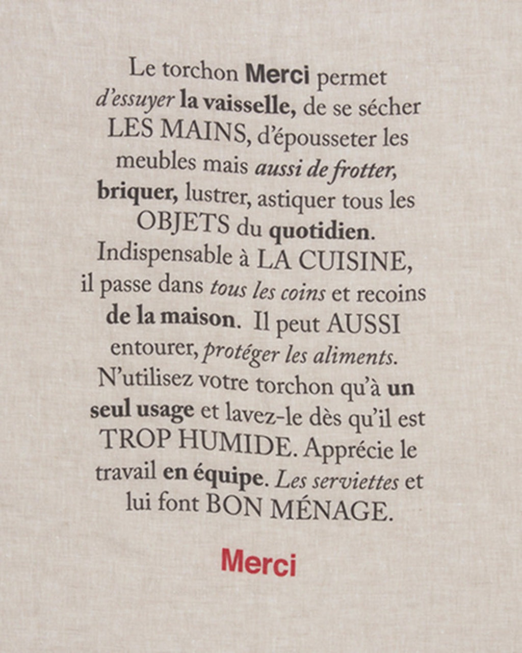 Torchon Merci - Naturel