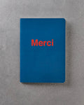 Merci - Notebook - Navy Blue & Red