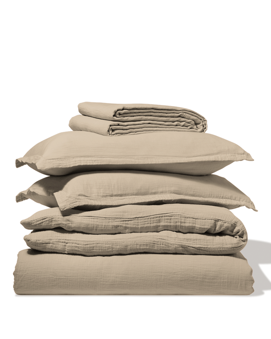 Merci - Cotton gauze fitted sheet - Beige Quai de Seine