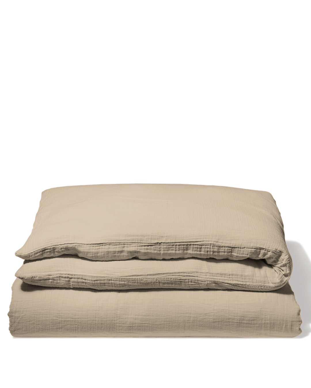 Merci - Cotton gauze duvet cover - Beige Quai de Seine
