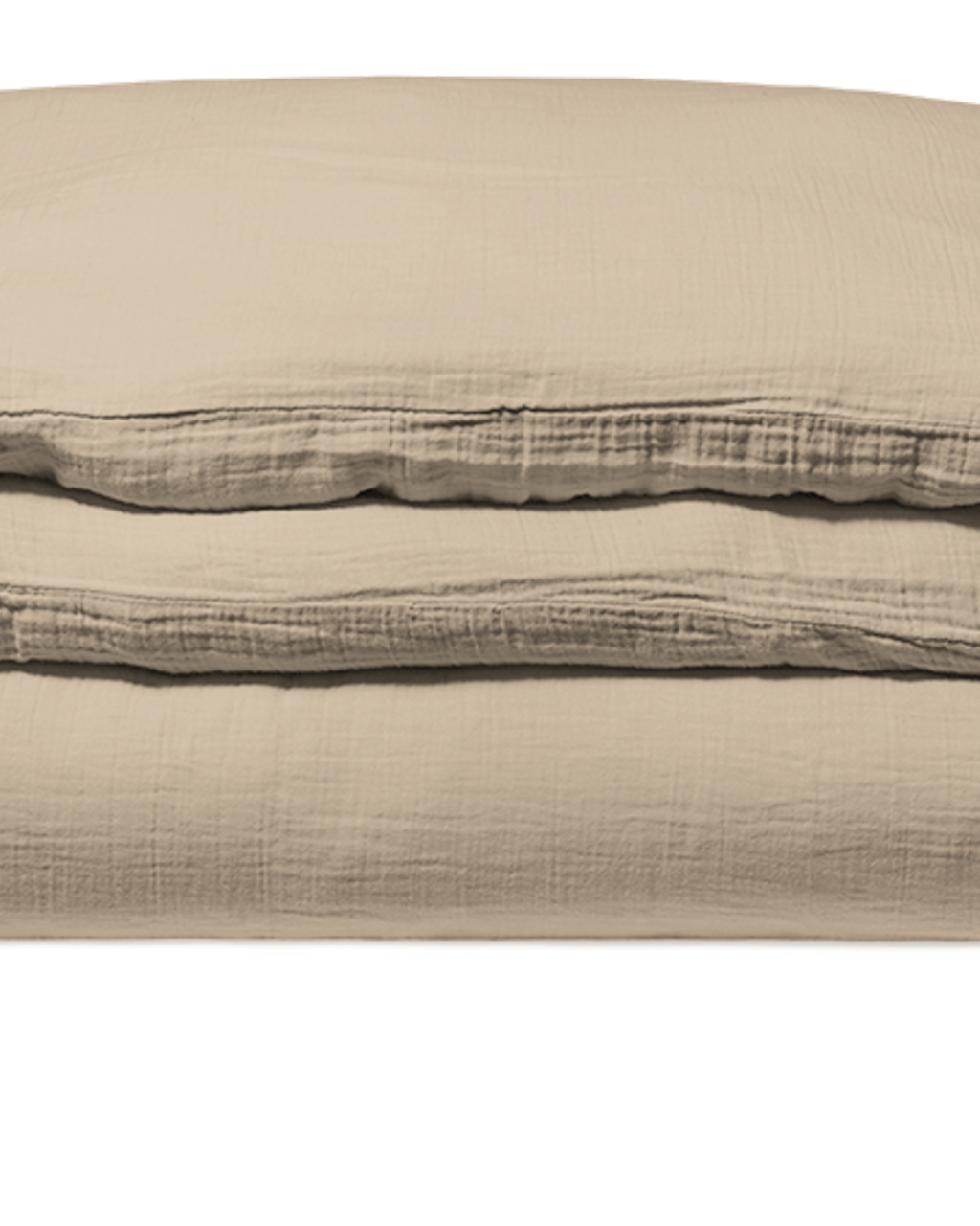 Merci - Cotton gauze duvet cover - Beige Quai de Seine