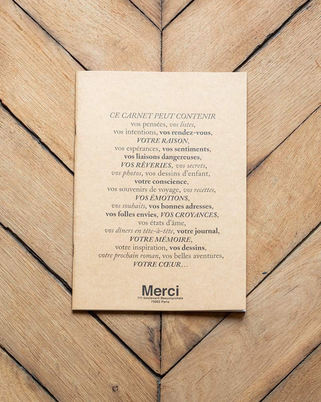 Merci x Marks - Notebook - Kraft