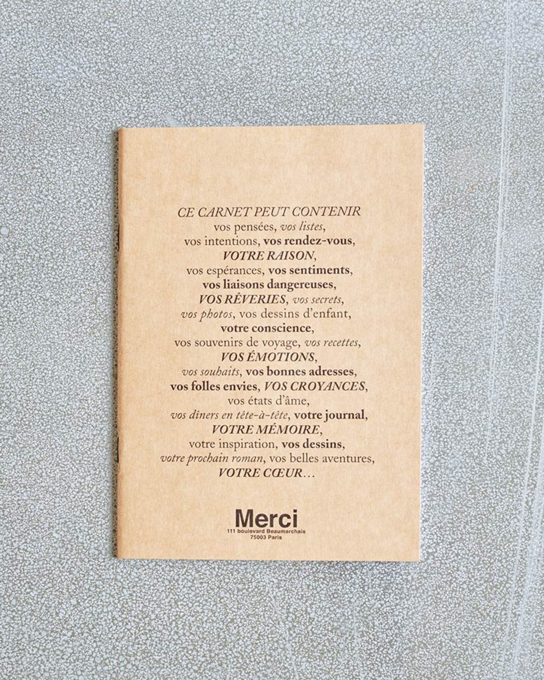 Merci x Marks - Notebook - Kraft