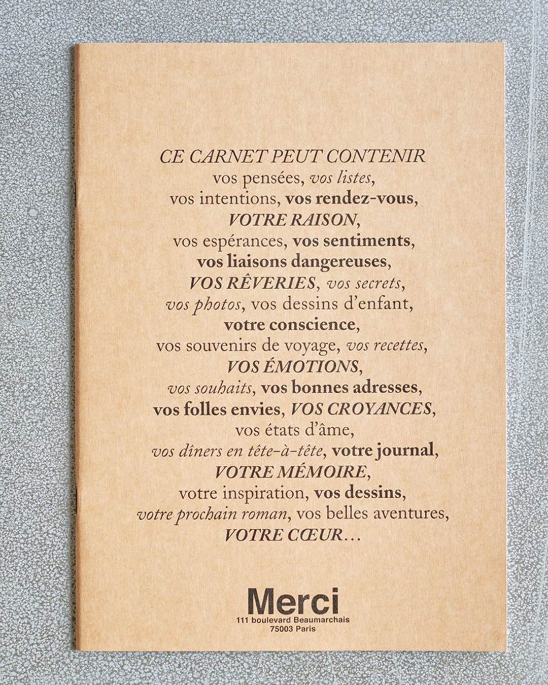 Merci x Marks - Notebook - Kraft