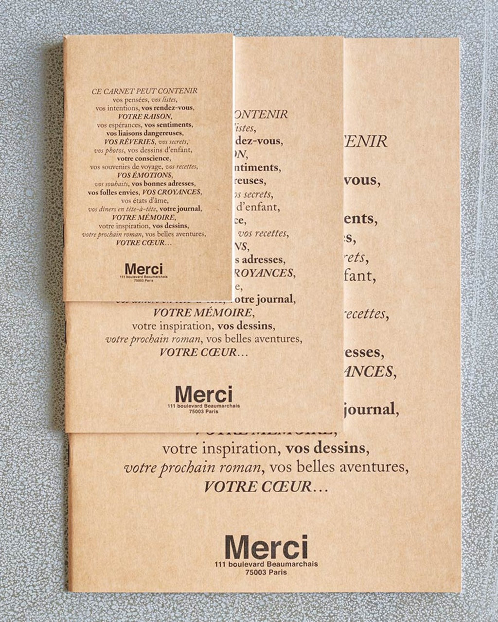 Merci x Marks - Notebook - Kraft