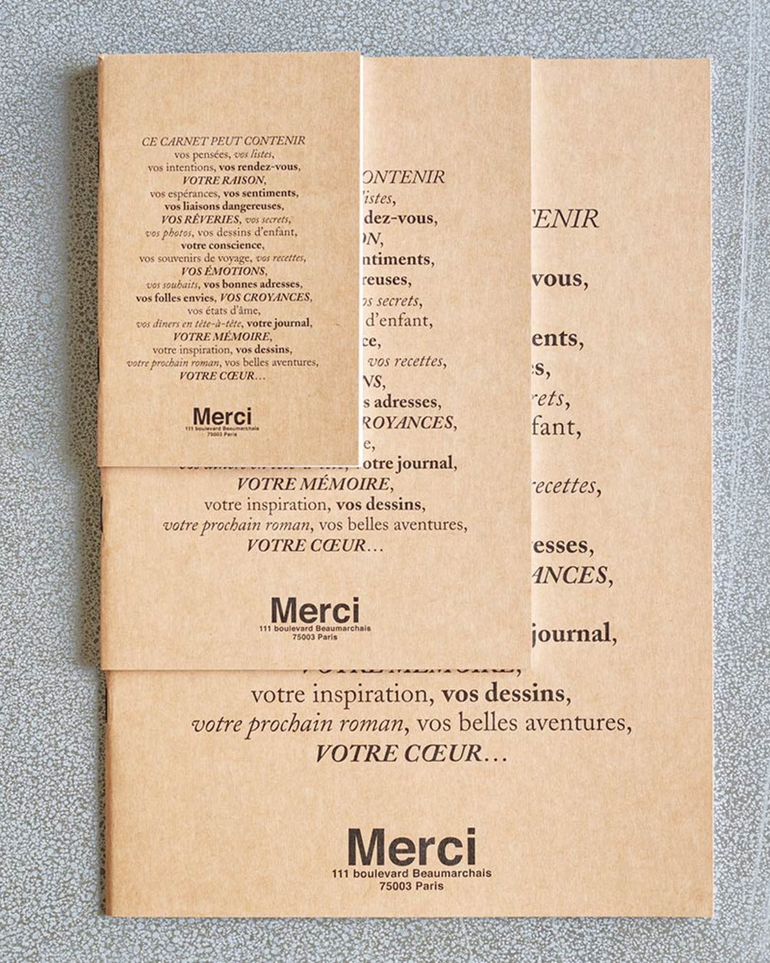 Merci x Marks - Notebook - Kraft