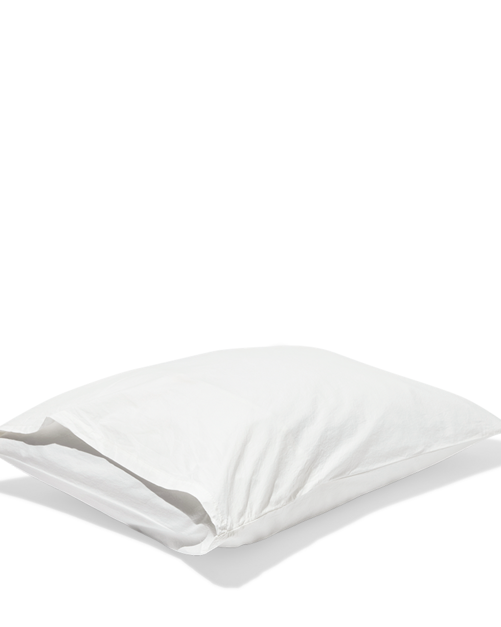 Merci - Taie D'Oreiller En Percale De Coton - Blanc Craie