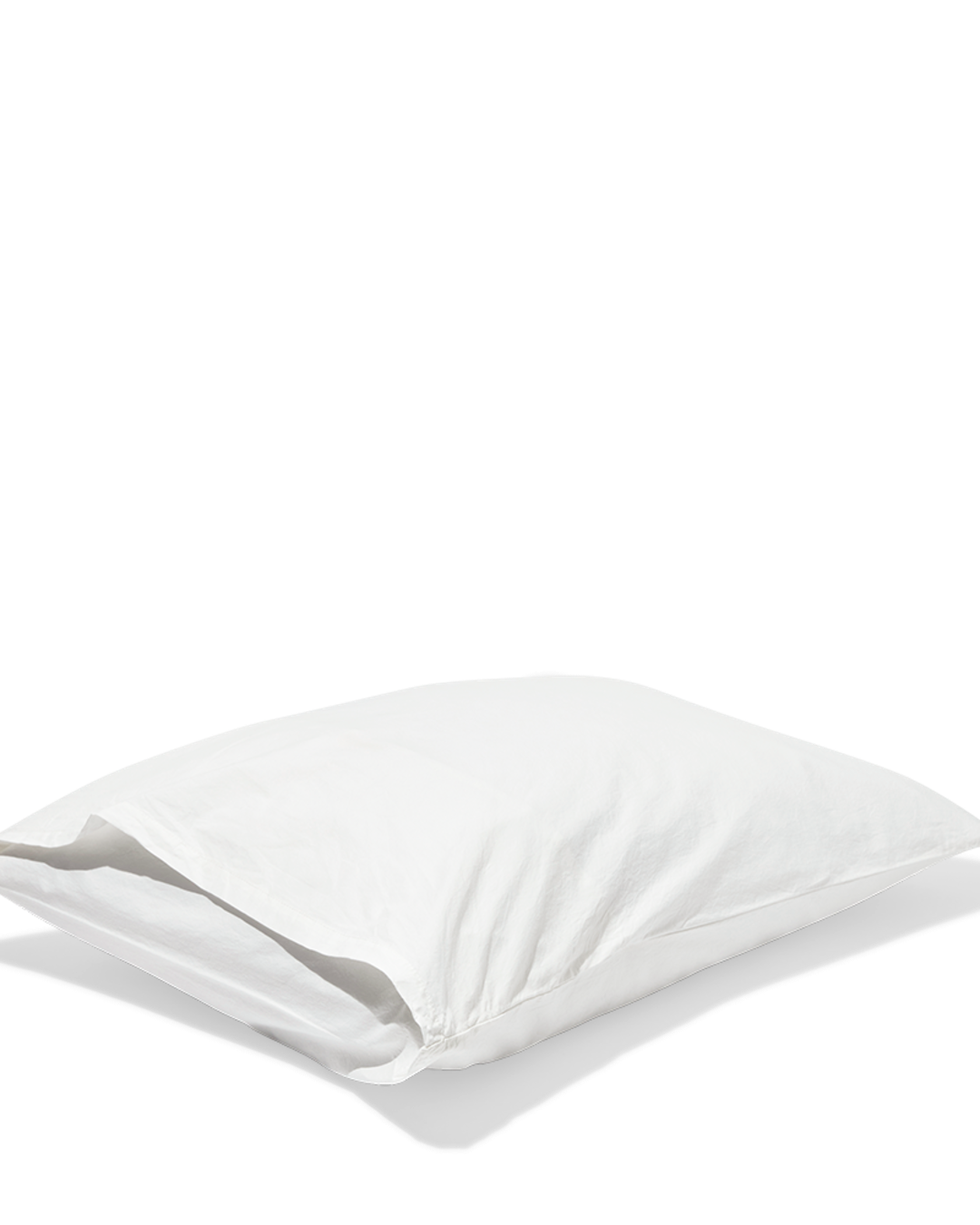 Merci - Taie D'Oreiller En Percale De Coton - Blanc Craie