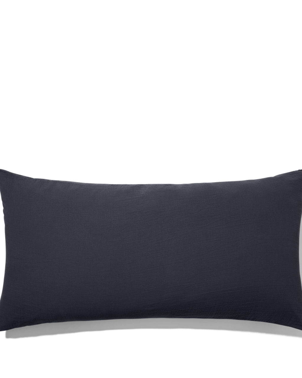 Merci - Coussin Rectangle En Gaze De Coton - Gris Fusain