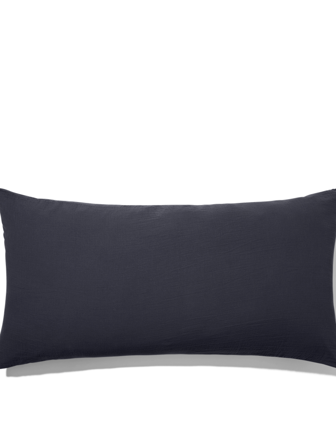 Merci - Coussin Rectangle En Gaze De Coton - Gris Fusain
