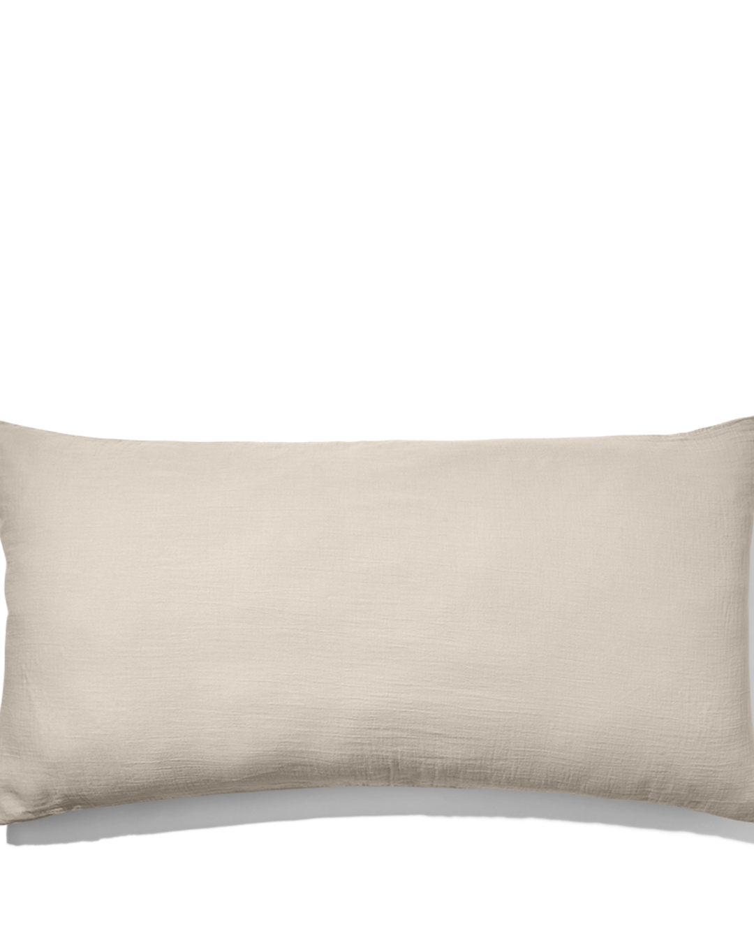 Merci - Coussin Rectangle En Gaze De Coton - Beige Quai De Seine