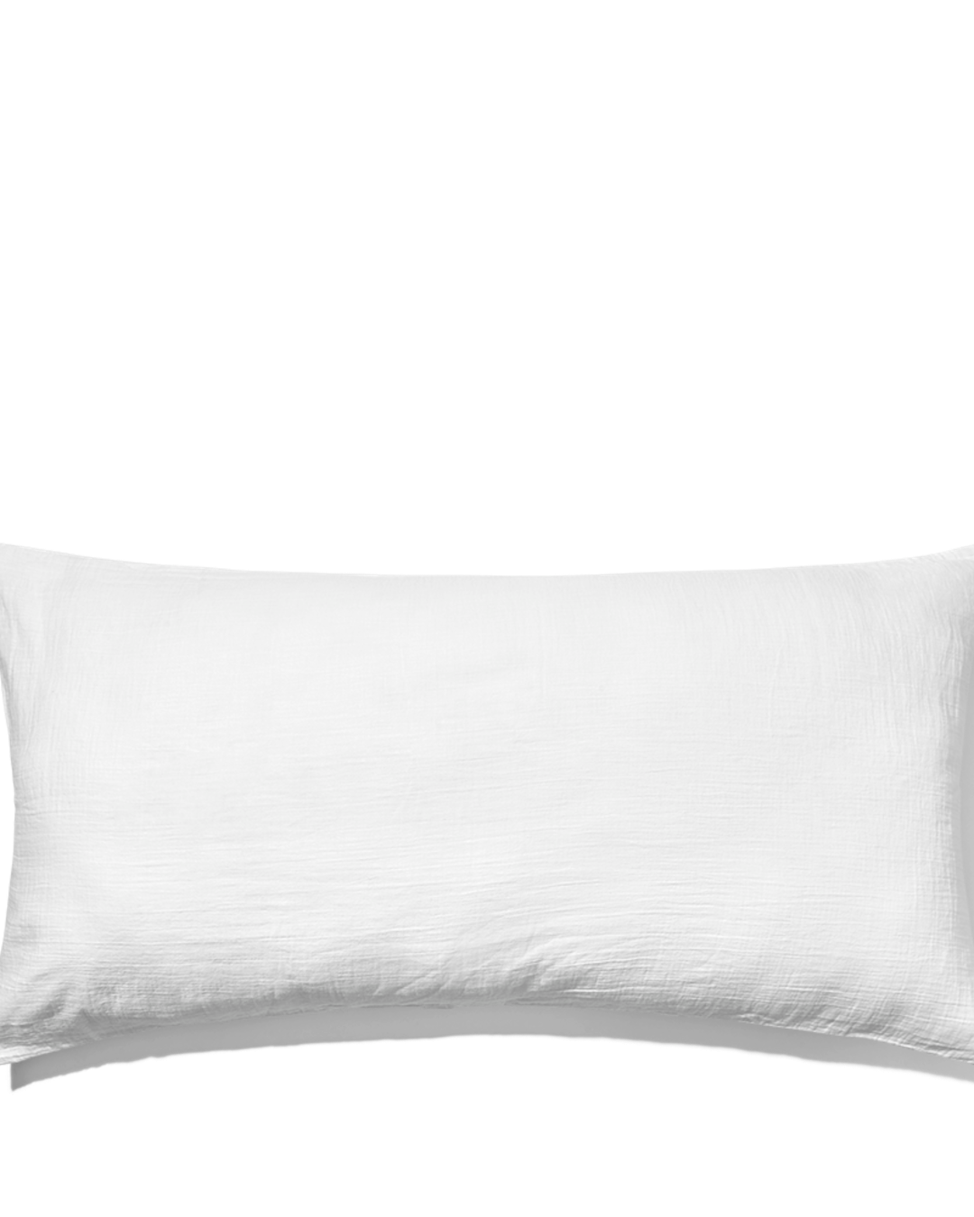 Merci - Coussin Rectangle En Gaze De Coton - Blanc De Meudon