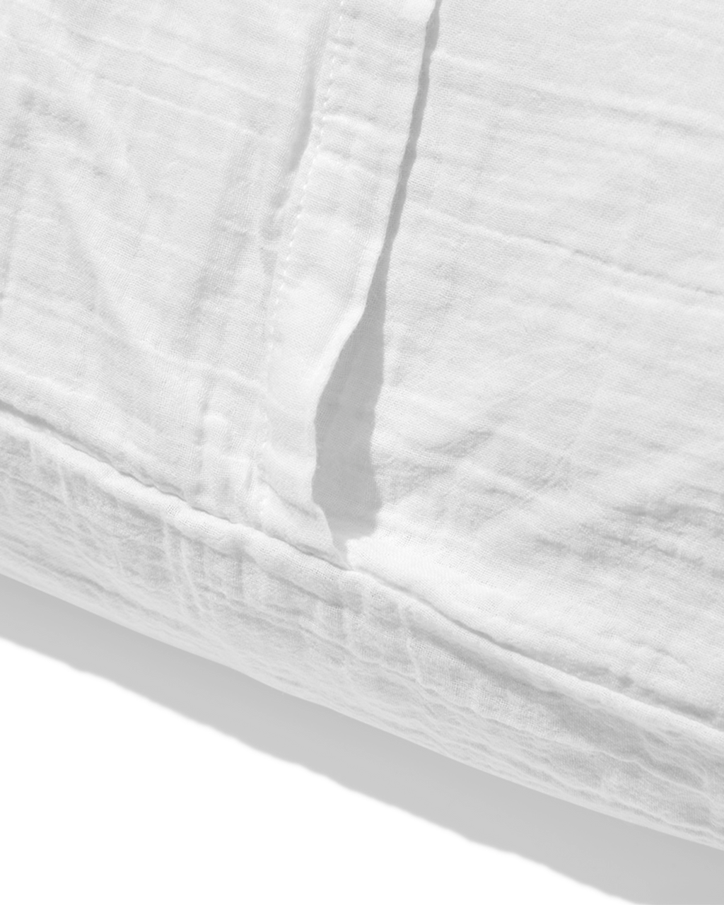 Merci - Coussin Rectangle En Gaze De Coton - Blanc De Meudon