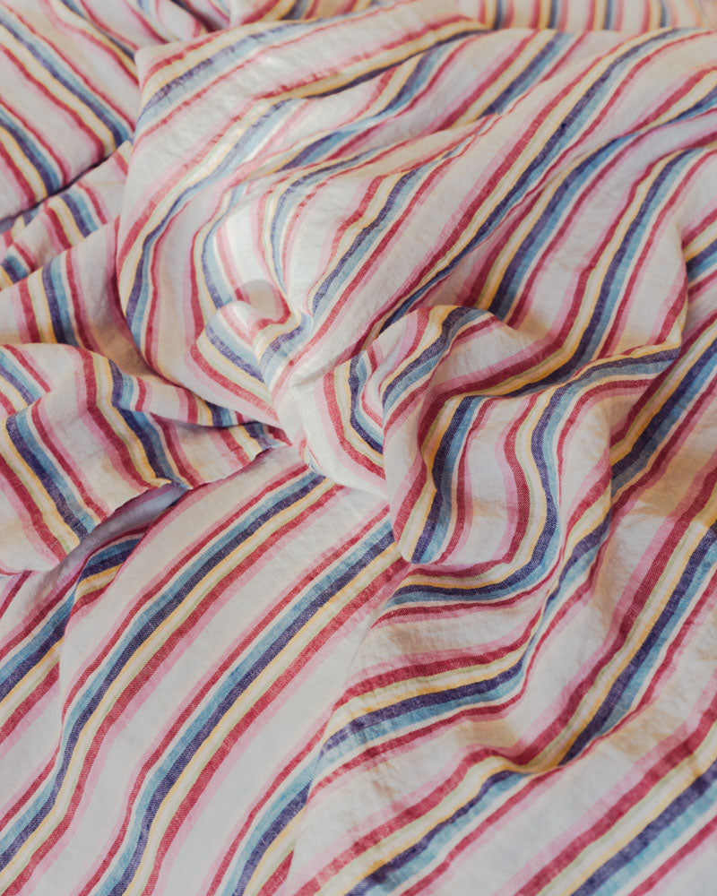 Merci - Washed linen duvet cover - Parasol Stripes