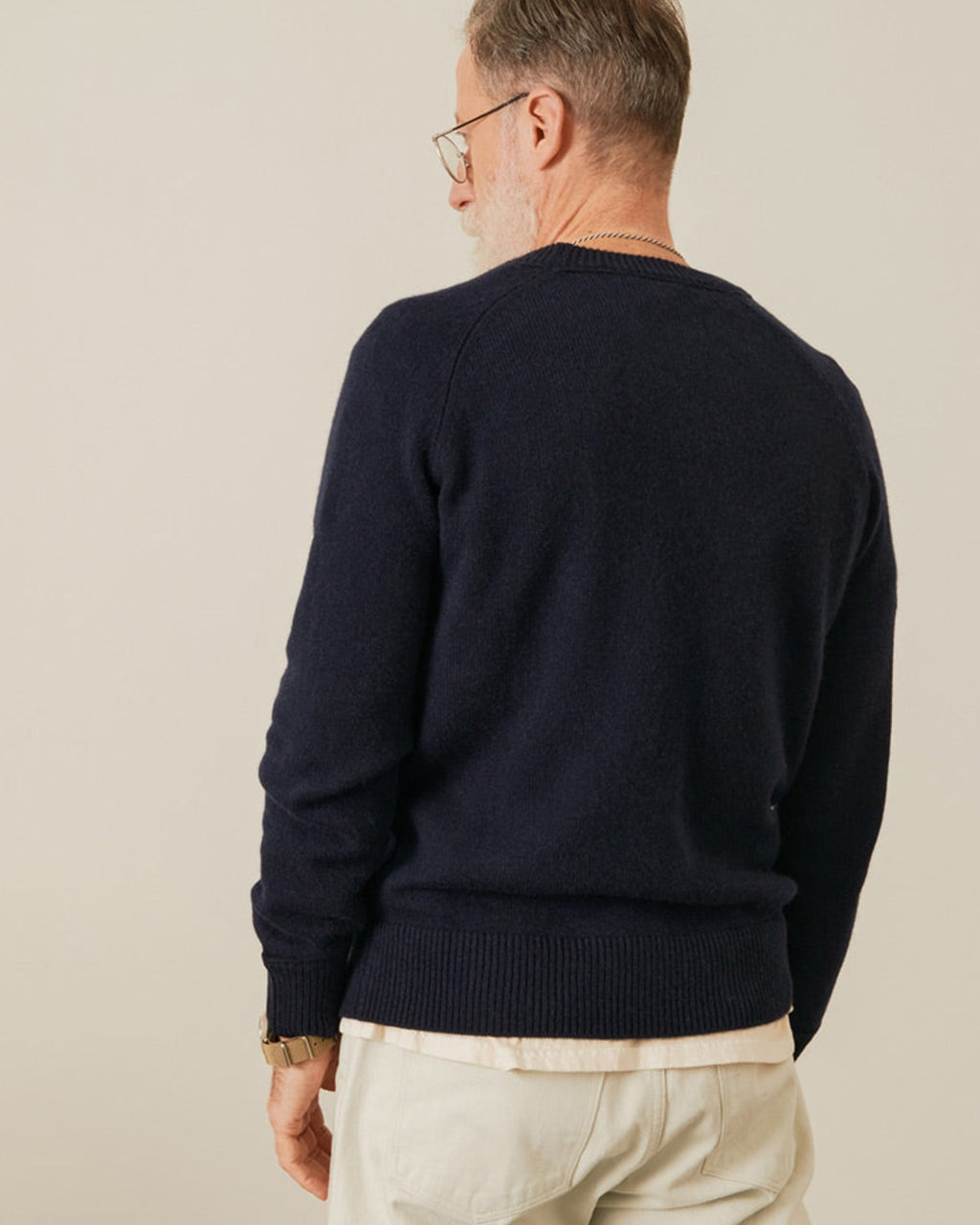 Merci - Boxy Cashmere Sweater - Navy Blue