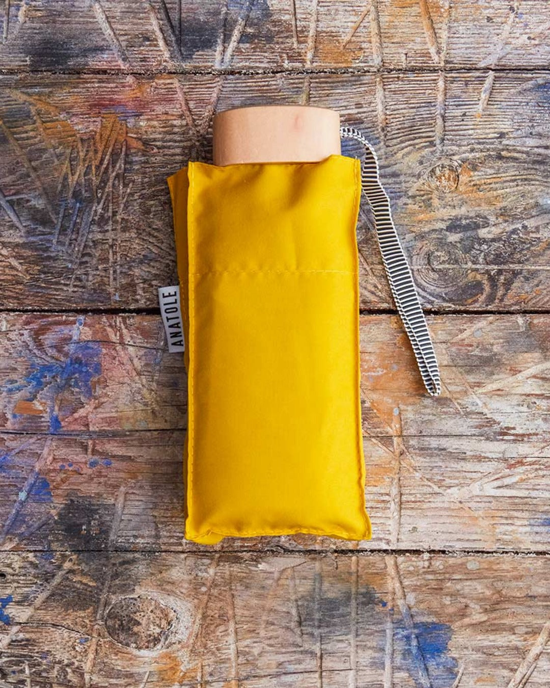 Anatole - Small wooden umbrella - Yellow