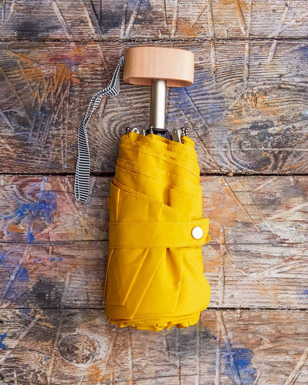 Anatole - Petit Parapluie Bois - Jaune