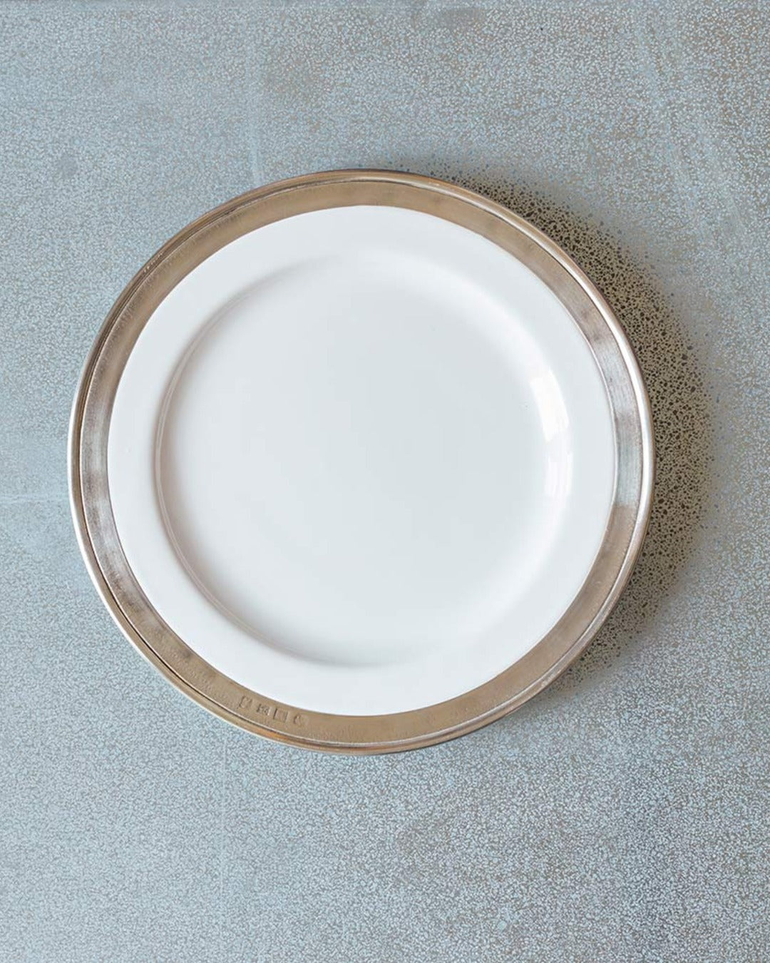 Cosi Tabellini - Ceramic and pewter dessert plate