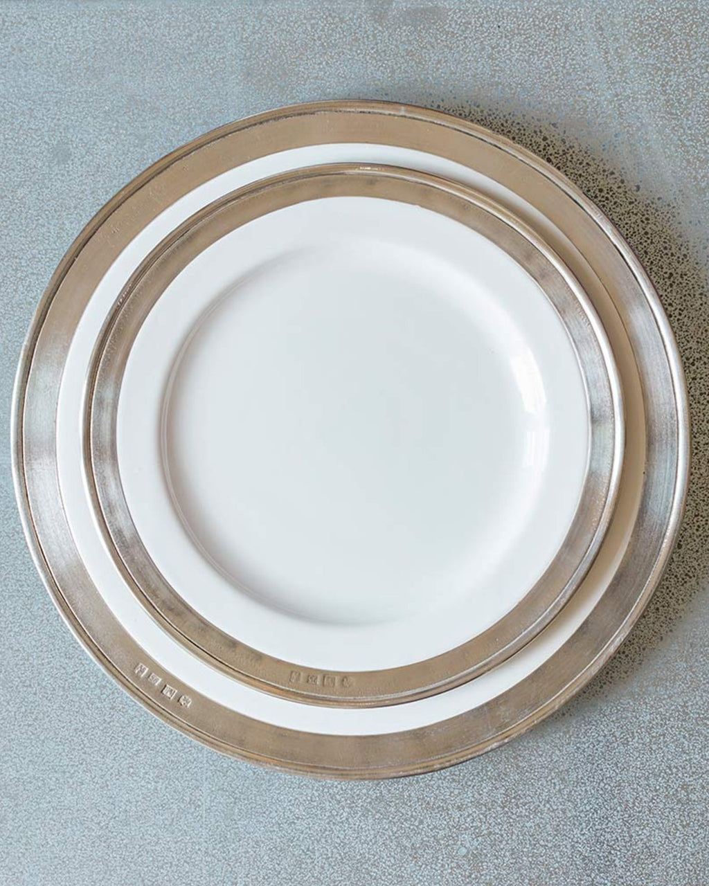 Cosi Tabellini - Ceramic and pewter dessert plate