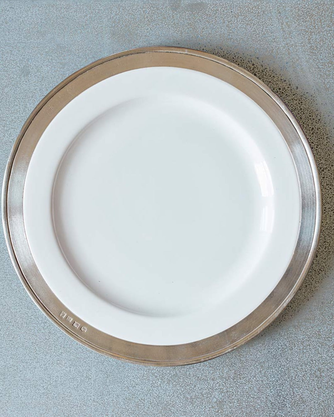 Cosi Tabellini - Ceramic and pewter dessert plate