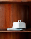 Bazar De Luxe - Enamelled butter dish - White