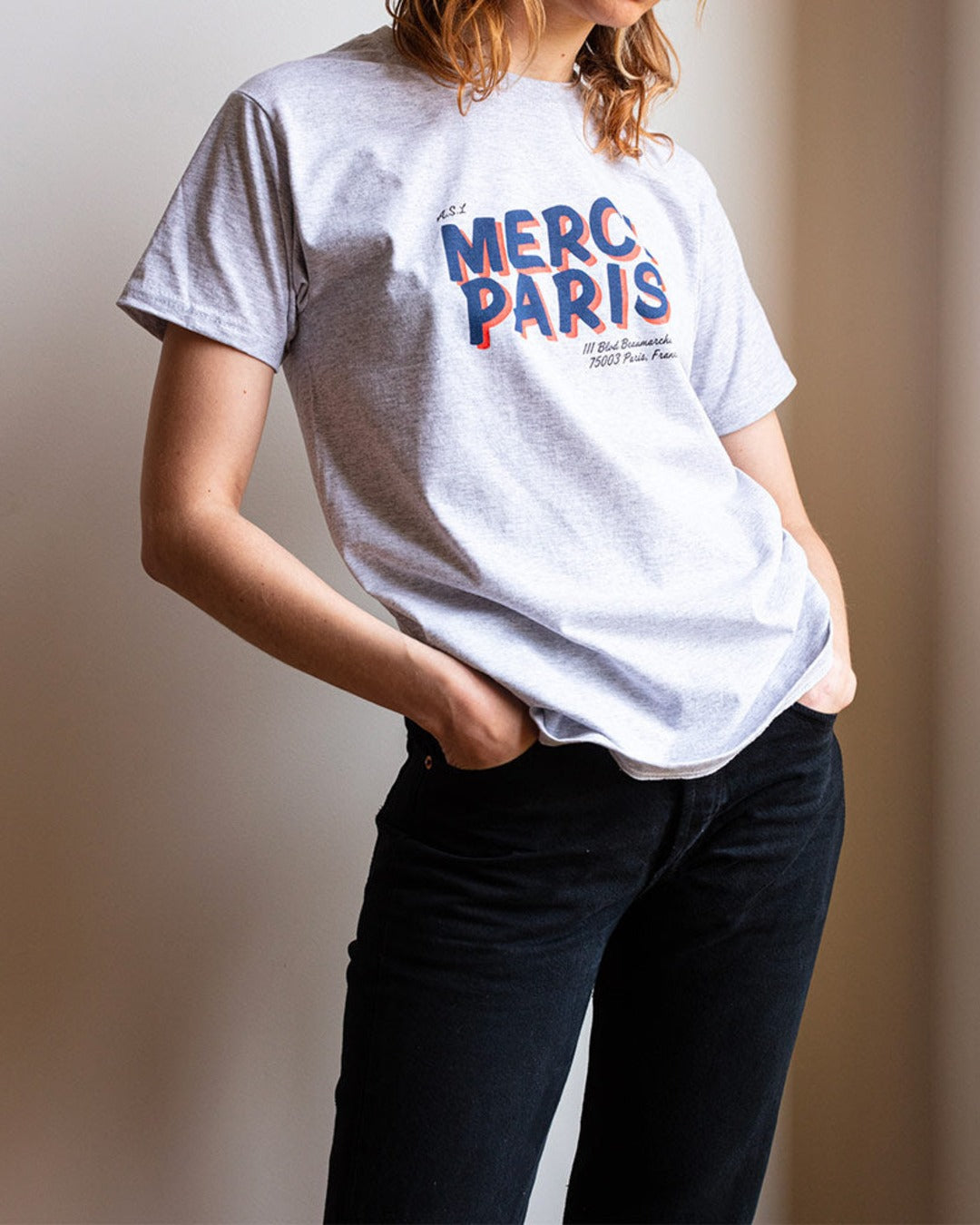 Merci - t-shirt - Light Grey