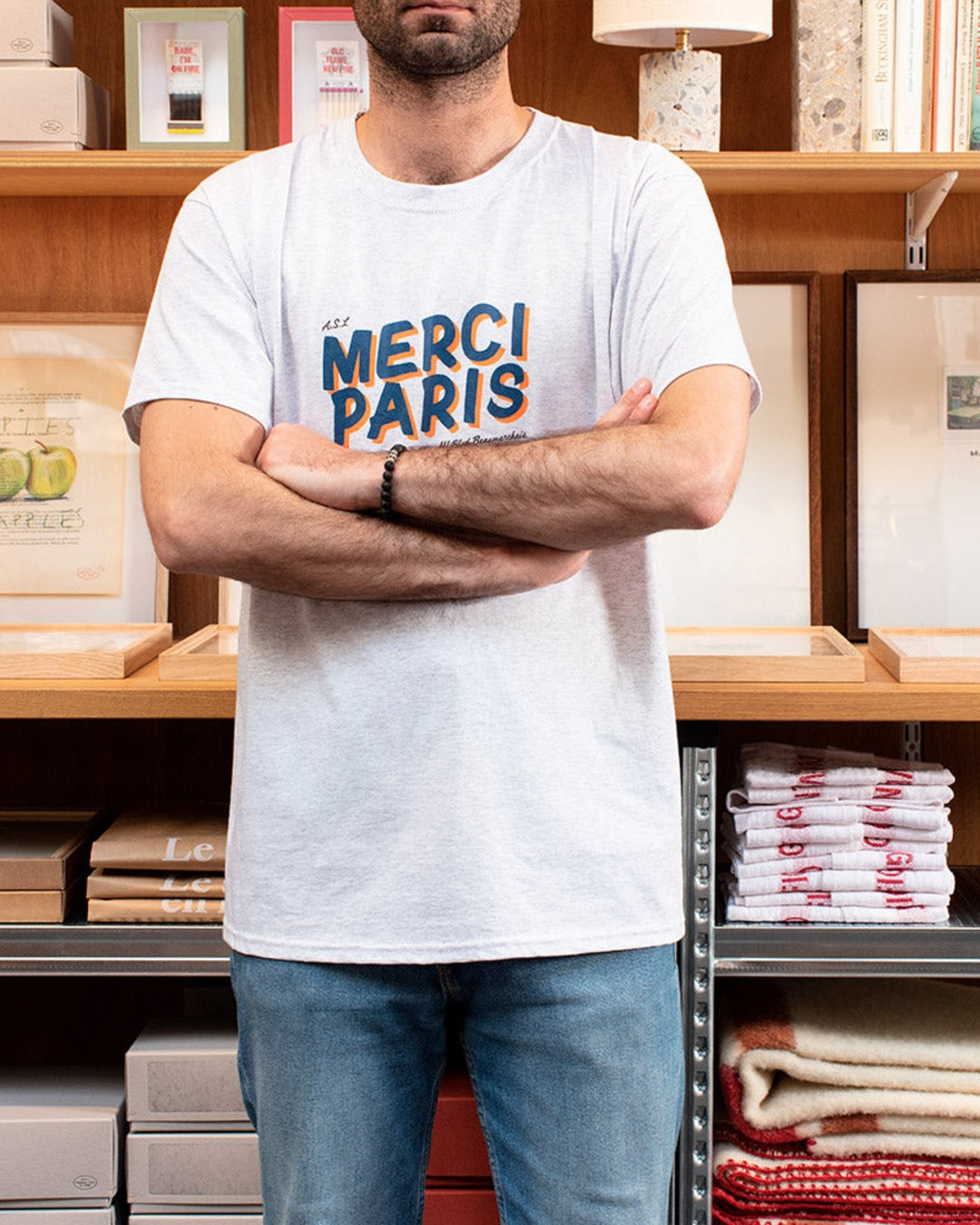Merci - t-shirt - Light Grey
