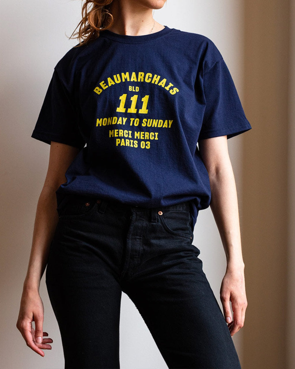 Merci - t-shirt - Beaumarchais Navy
