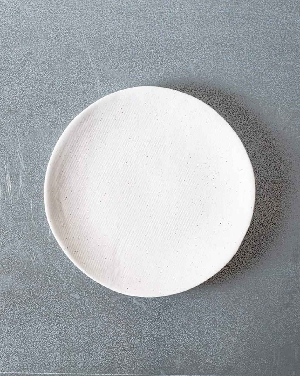 Mos - Assiette Plate En Grès - Crème