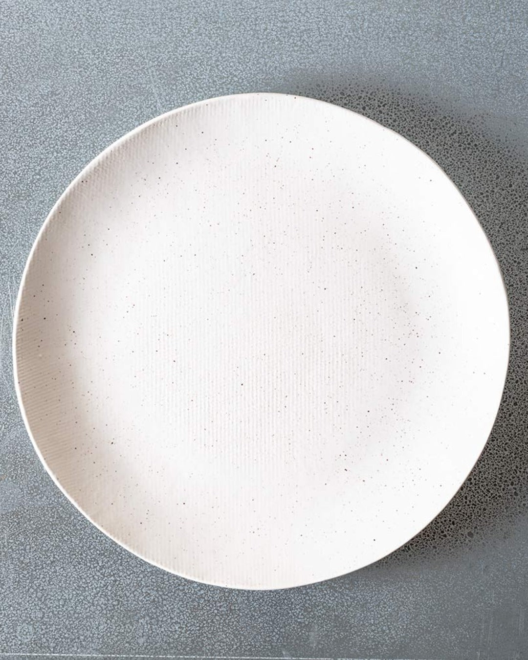 Mos - Assiette Plate En Grès - Crème
