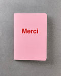 Merci - Notebook - Pale Pink & Red
