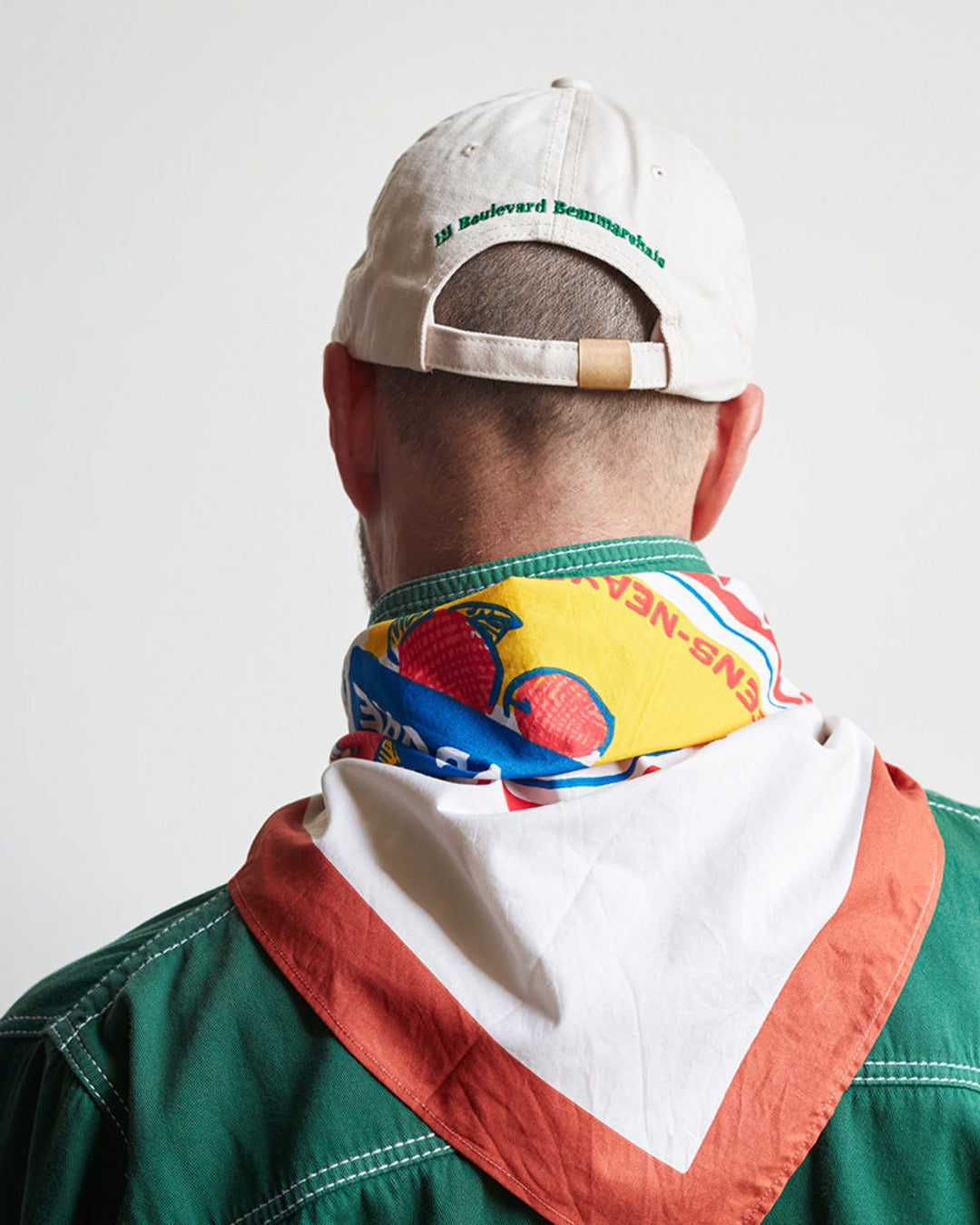 Merci - embroidered cap Non - Ecru
