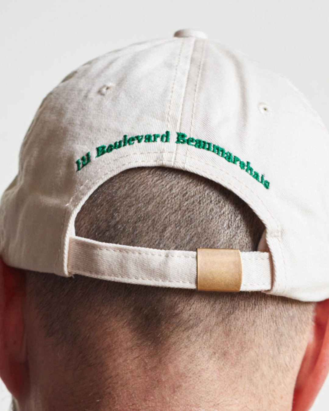 Merci - embroidered cap Non - Ecru