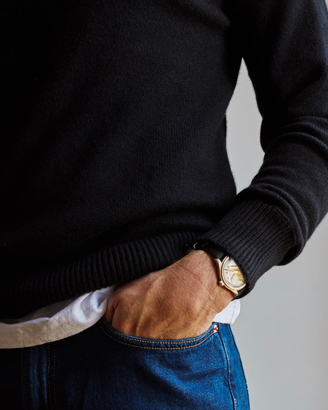 Merci - Pull Sweat Man en cachemire - Noir