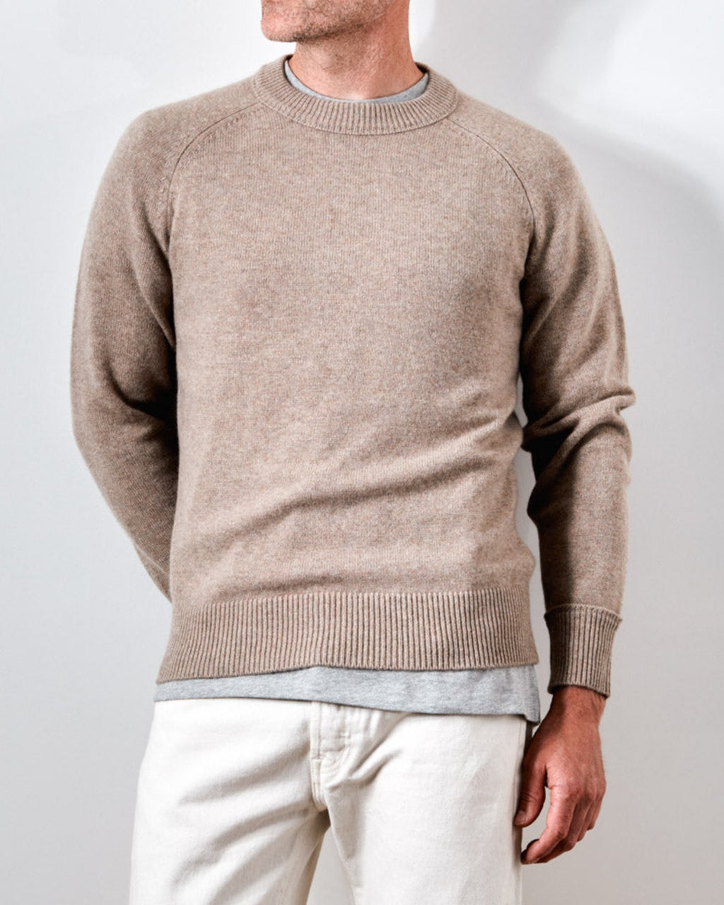 Merci - Pull Sweat Man en cachemire - Sable