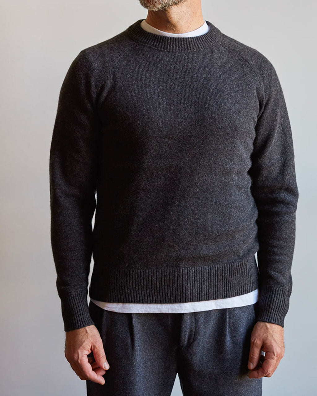 Merci - cashmere Sweat Man jumper - Charcoal