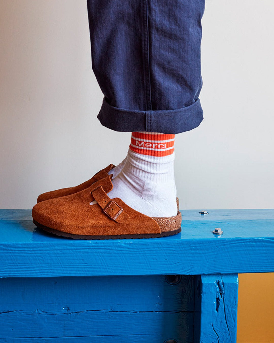 Merci - cotton socks - Tomato Orange