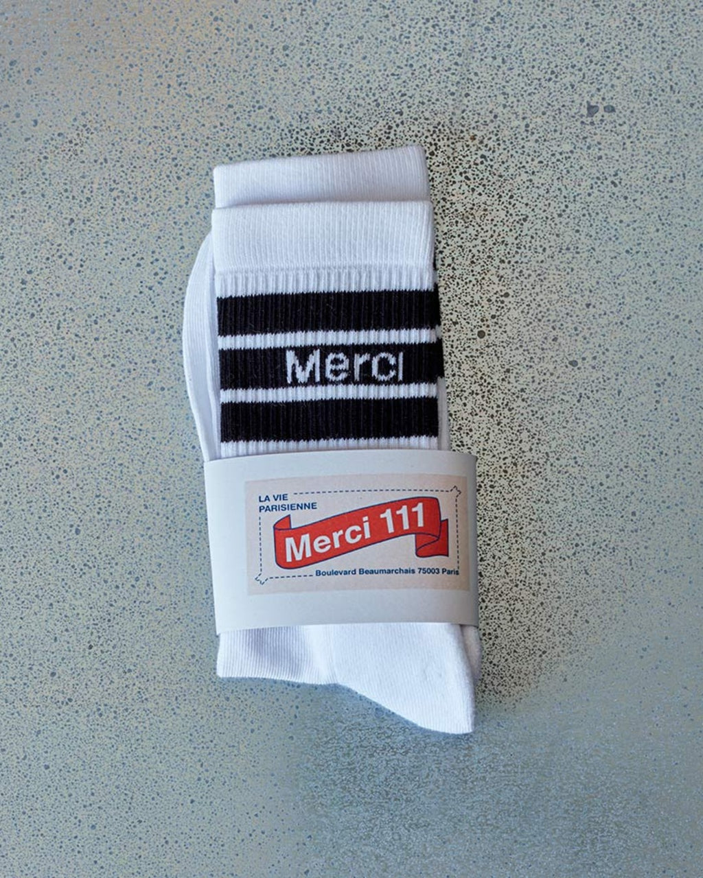 Merci - cotton socks - Black