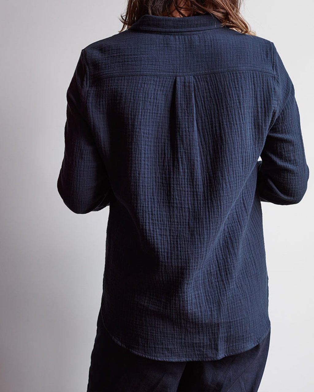 Merci - cotton gauze shirt - Navy